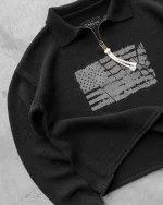 Reavan Black Riot Half Zip Polo (3)
