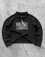 Reavan Black Riot Half Zip Polo (4)
