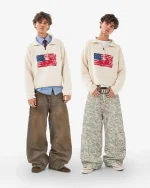 Reavan Cream Riot Half Zip Polo (3)