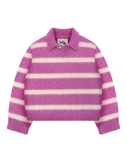 Reavan Strawberry Cream Alpaca Polo Knit (1)