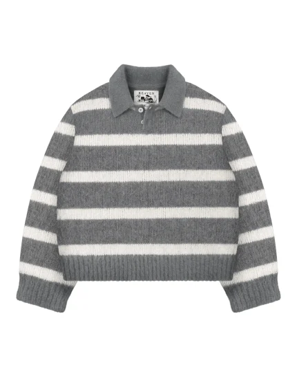 Reavan Wolf Grey Alpaca Polo Knit (8)
