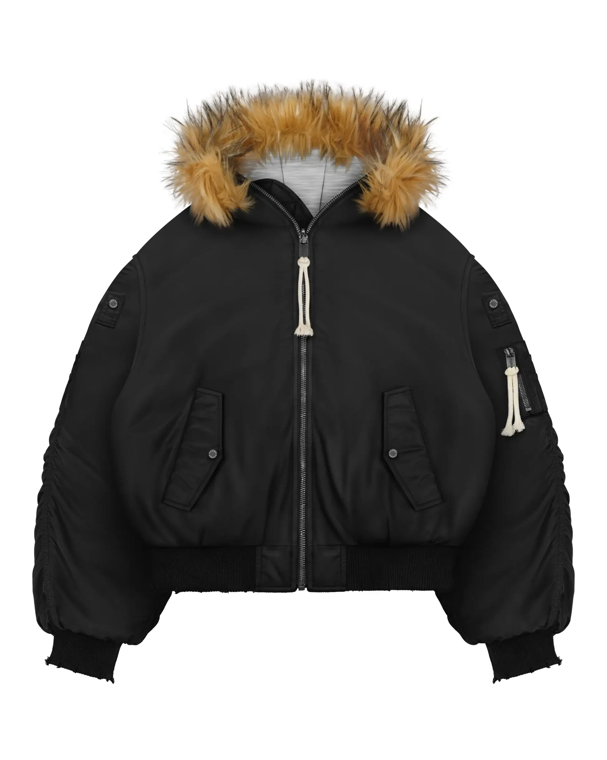 Reaven Black Fur Bomber Jacket Pre Order (1) Reaven Black Fur Bomber Jacket Pre Order (1)