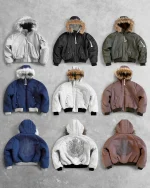 Reaven Black Fur Bomber Jacket Pre Order (2)