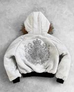 Reaven Black Fur Bomber Jacket Pre Order (3)