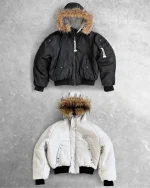 Reaven Black Fur Bomber Jacket Pre Order (4)