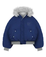 Reaven Grey Fur Bomber Jacket PRE ORDER (8)