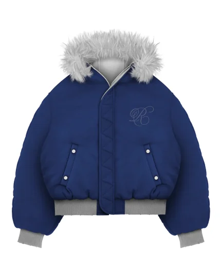 Reaven Grey Fur Bomber Jacket PRE ORDER (8)