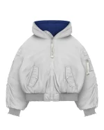 Reaven Grey Fur Bomber Jacket PRE ORDER (9)