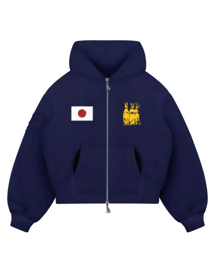 Reaven Navy Run Tha Streetz Zip Hoodie (1)
