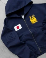 Reaven Navy Run Tha Streetz Zip Hoodie (6)