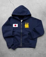 Reaven Navy Run Tha Streetz Zip Hoodie (7)