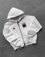 Reaven White Run Tha Streetz Zip Hoodie (2)
