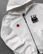 Reaven White Run Tha Streetz Zip Hoodie (4)