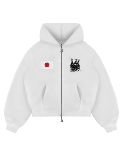 Reaven White Run Tha Streetz Zip Hoodie (8)