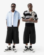 Reaven Black Linen Pleated Jorts (3)