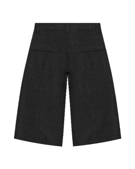 Reaven Black Linen Pleated Jorts (8)