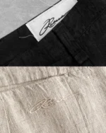 Reaven Black Linen Pleated Pants (3)