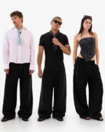 Reaven Black Linen Pleated Pants (6)