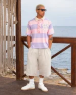 Reaven Lavender Stamp Polo (3)