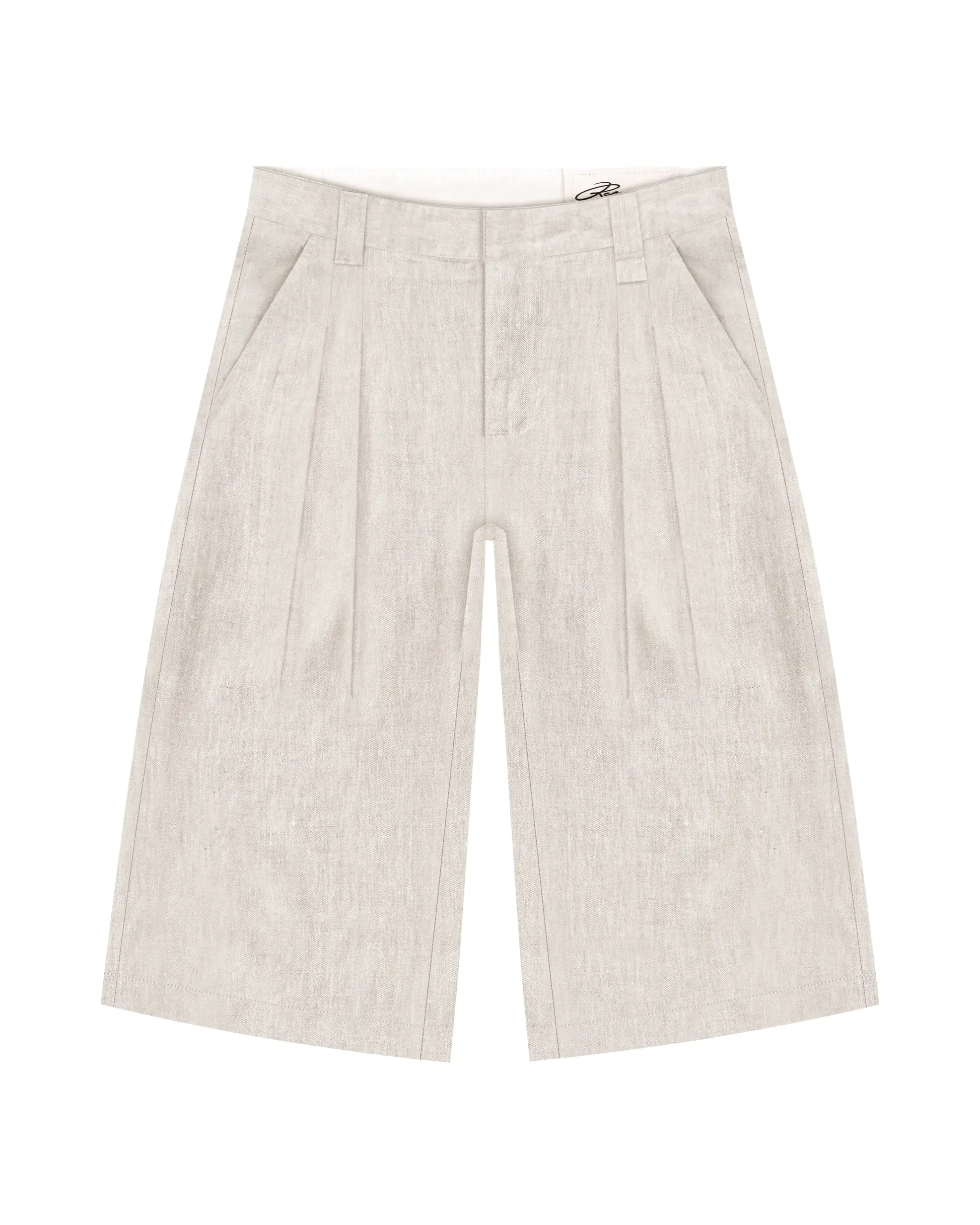 Reaven Natural Linen Pleated Jorts (1) Reaven Natural Linen Pleated Jorts (1)