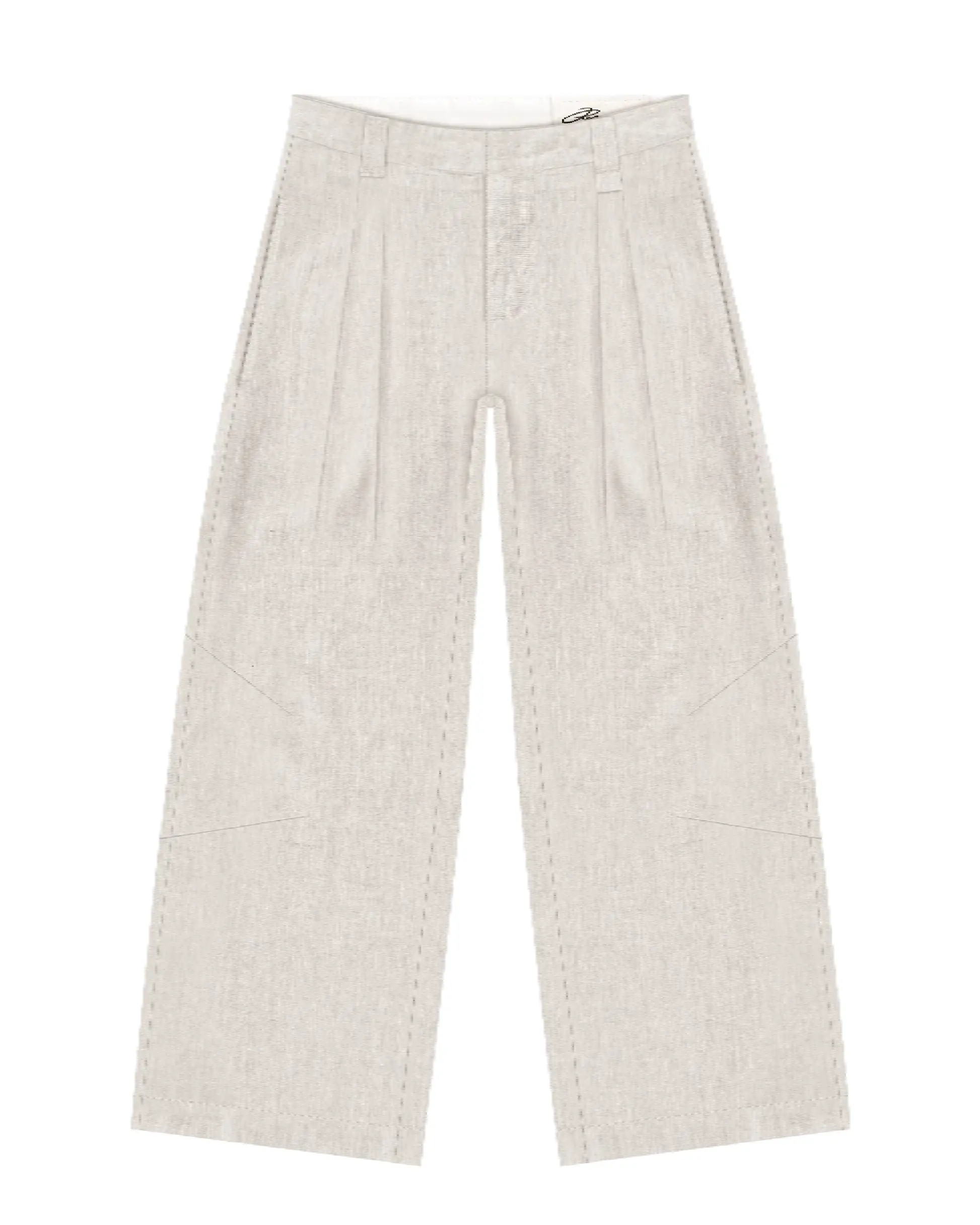Reaven Natural Linen Pleated Pants (1)