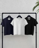 Reaven Navy Serafino Slim T Shirt (1)