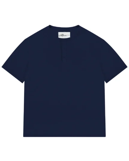 Reaven Navy Serafino Slim T Shirt (5)