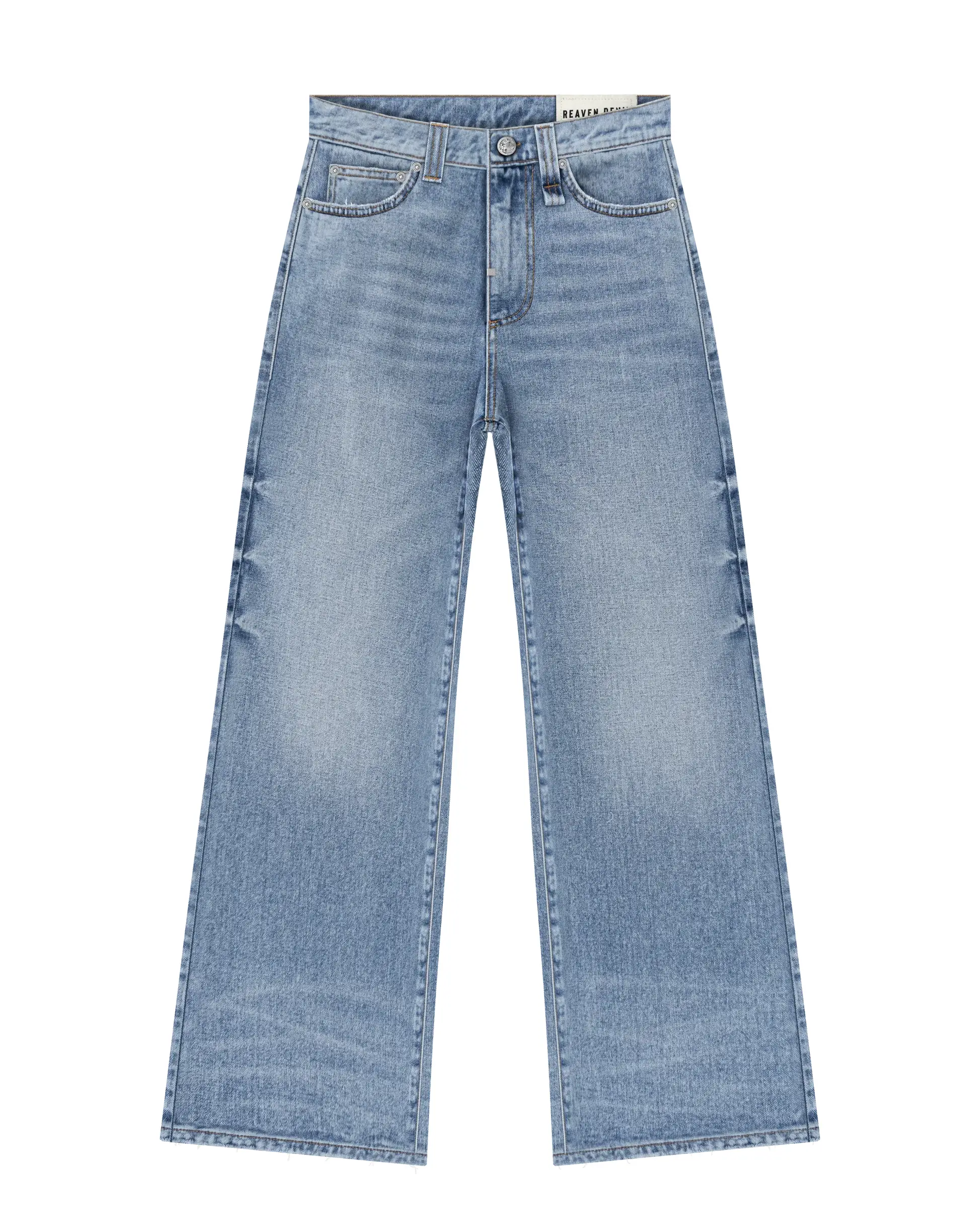 Reaven Washed Blue Bootcut Denim Jeans (1) Reaven Washed Blue Bootcut Denim Jeans (1)
