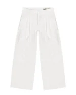 Reaven White Linen Pleated Pants (1)