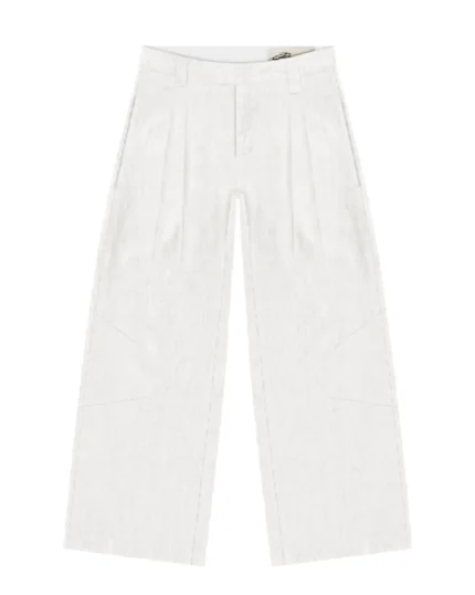 Reaven White Linen Pleated Pants (1)