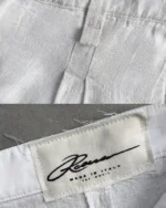 Reaven White Linen Pleated Pants (2)