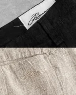 Reaven White Linen Pleated Pants (4)