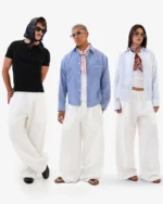 Reaven White Linen Pleated Pants (5)