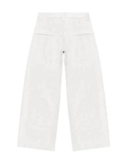 Reaven White Linen Pleated Pants (6)