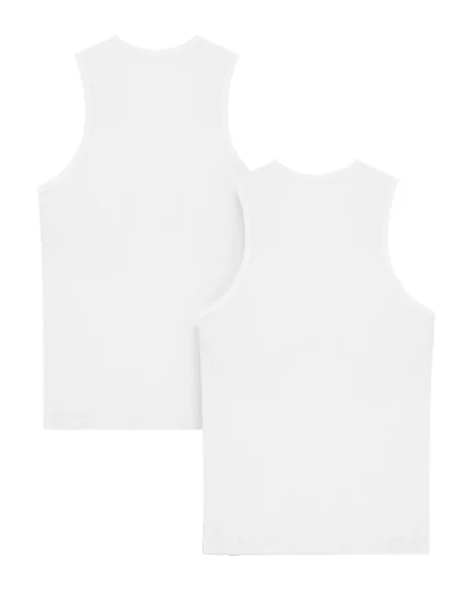 Reaven White Stamp Tank Two Pack (8)