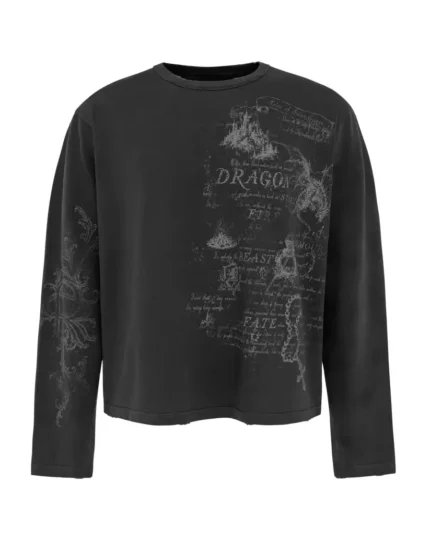 Reaven Saint George Longsleeve Washed Black (1)