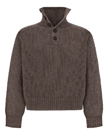 Reaven Funnel Neck Knit Mocha (1)
