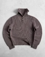 Reaven Funnel Neck Knit Mocha (6)