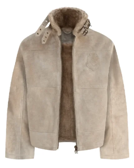 Reaven Shearling Jacket Earth Sand (1)