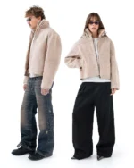 Reaven Shearling Jacket Earth Sand (9)