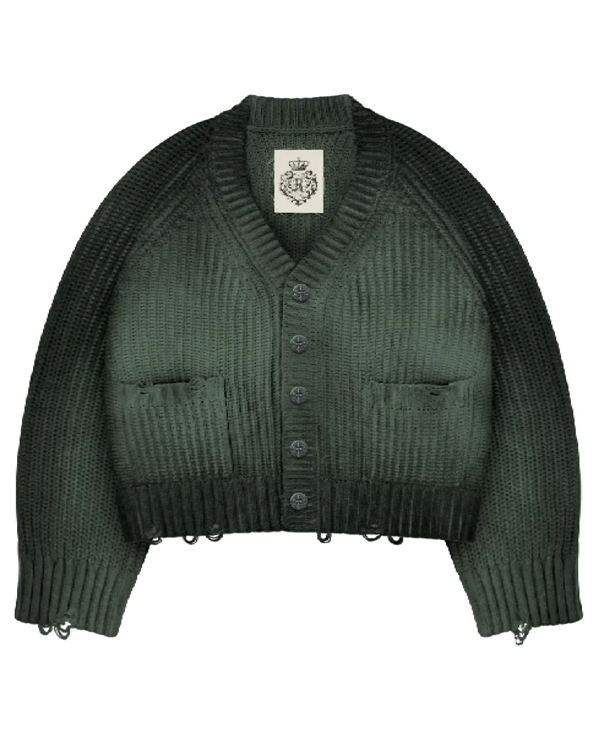 Reaven Sunfaded Cardigan Green (1) Reaven Sunfaded Cardigan Green (1)
