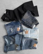 reaven bootcut denim jeans paint (2)