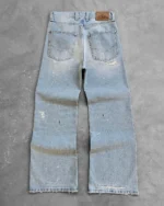 reaven bootcut denim jeans paint (4)
