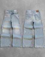 reaven bootcut denim jeans paint (6)