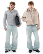 reaven bootcut denim jeans paint (7)