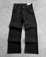 reaven bootcut denim jeans raw black (4)