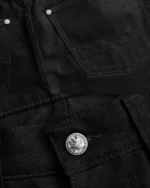 reaven bootcut denim jeans raw black (5)
