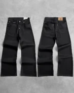 reaven bootcut denim jeans raw black (9)