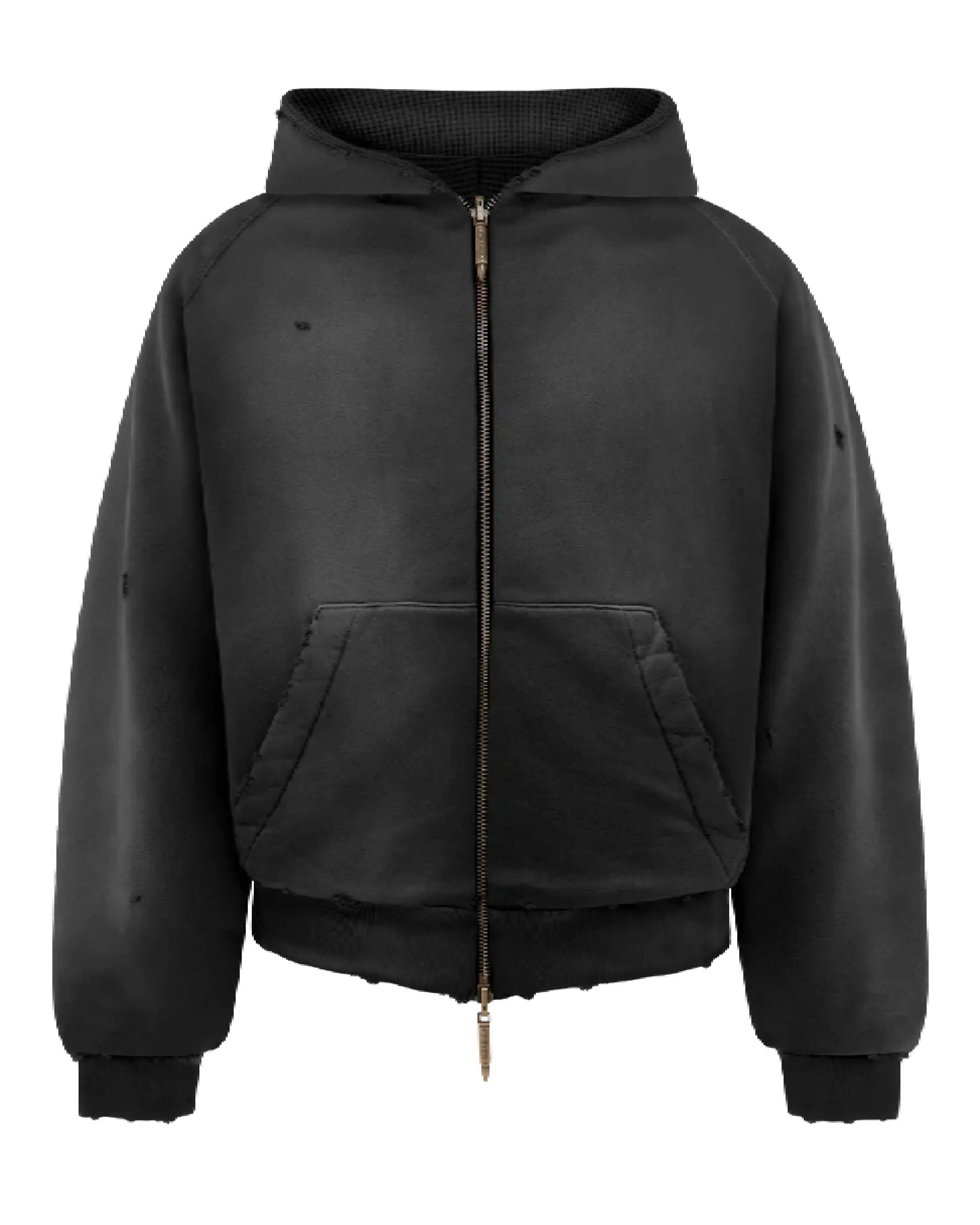 reaven thermal zip hoodie washed black (1) reaven thermal zip hoodie washed black (1)