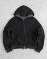 reaven thermal zip hoodie washed black (5)